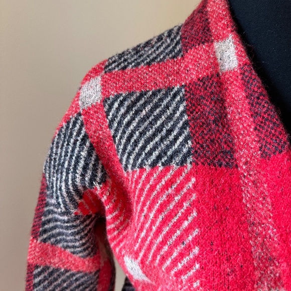 *CYRUS* Red x Black Plaid Long Sleeve Jacket Size Medium - Picture 3 of 7